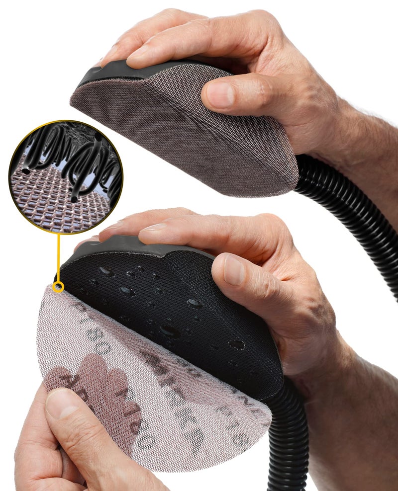 Mirka Abranet Mesh Sandpaper Discs, 6-inch, Grit 150 Hook and Loop Net Sanding Pads for Dust-Free Sanding, Suitable and Efficient for Wood, Metal, Plastic, Lacquer, and More, 50pcs for Orbital Sanders - Image 5